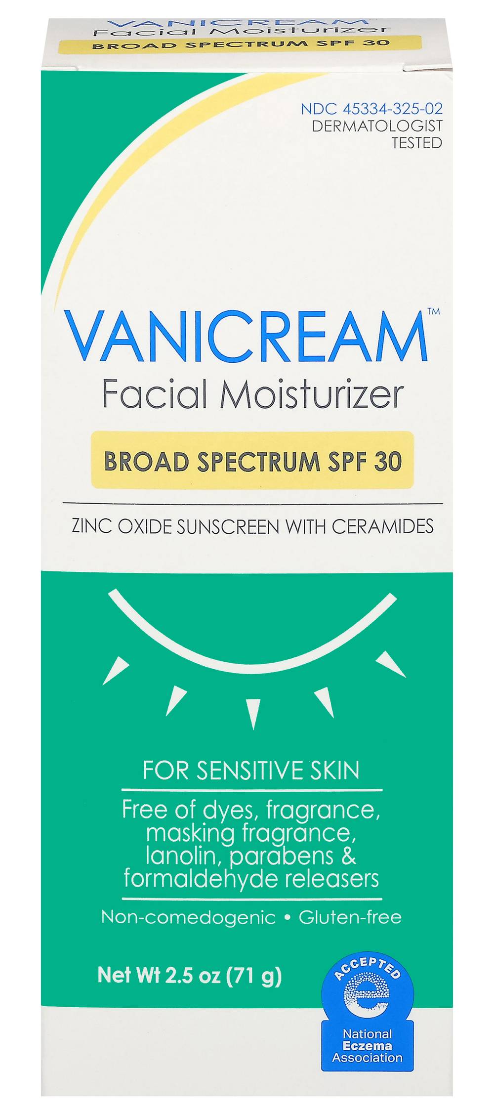 Vanicream Broad Spectrum Spf 30 Facial Moisturize (2.5 oz)