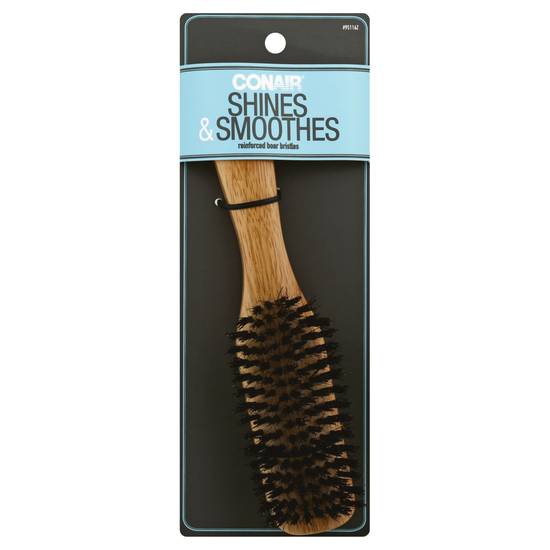 Conair Smooth & Shine Styling Essentials Wood Hair Brush