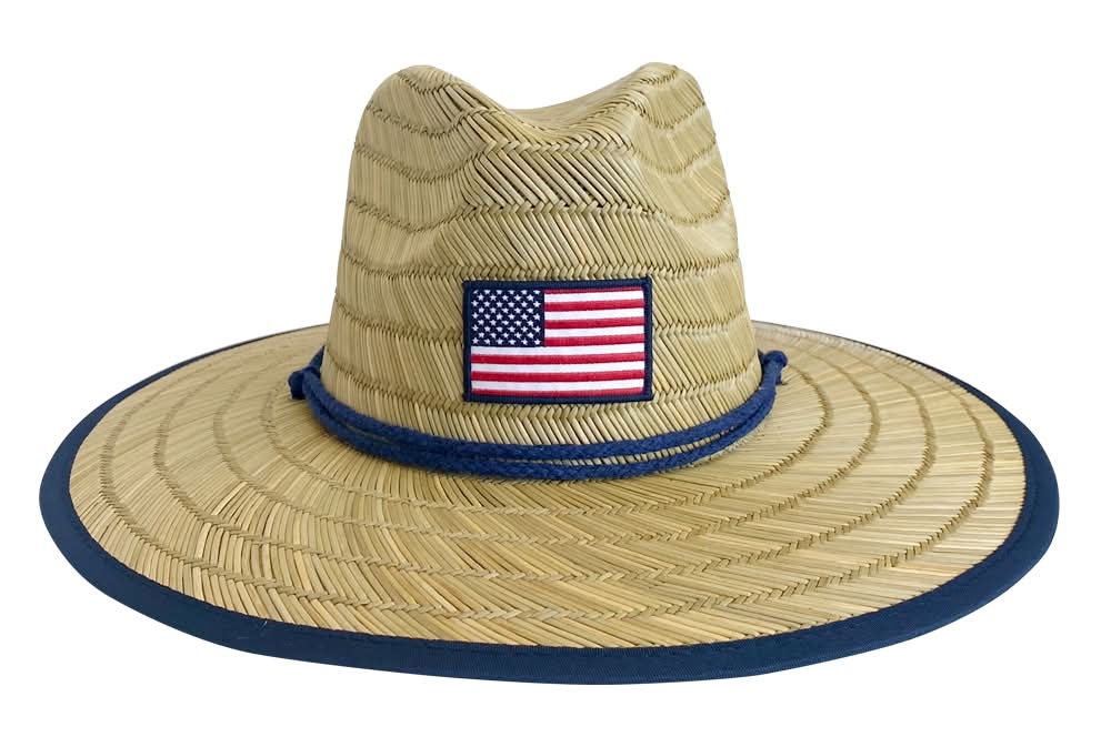 Infinity Brands Adult unisex Natural/Americana Straw Wide-brim hat