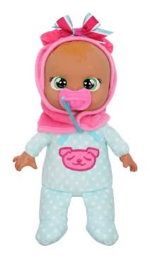 Cry Babies Tiny Cuddles Newborn Roxy Baby Doll, Brown Hair/Green Eyes