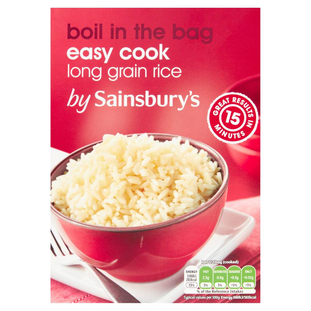 Sainsbury's Boil In The Bag White Rice 4x125g