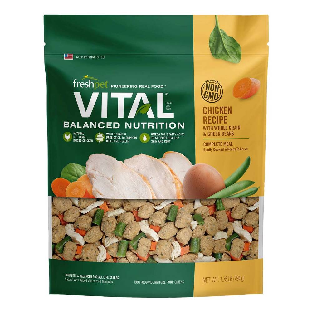 Freshpet Vital Complete Chicken Recipe Meal All Life Stage Dog Food (1.75 lbs)