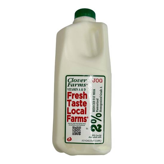 Clover Farms 2% Reduced Fat Milk (1/2 gal)