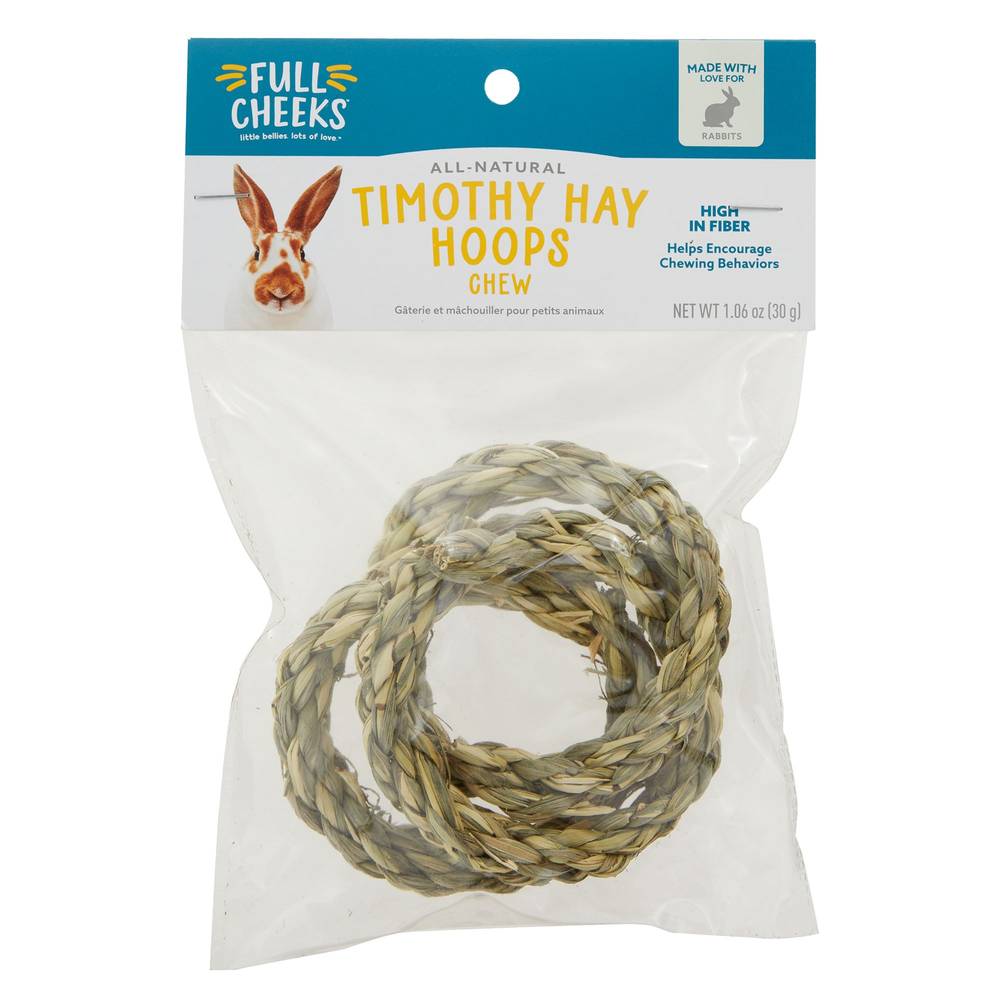 Full Cheeks Small Pet Timothy Hay Hoop Rabbit Chew