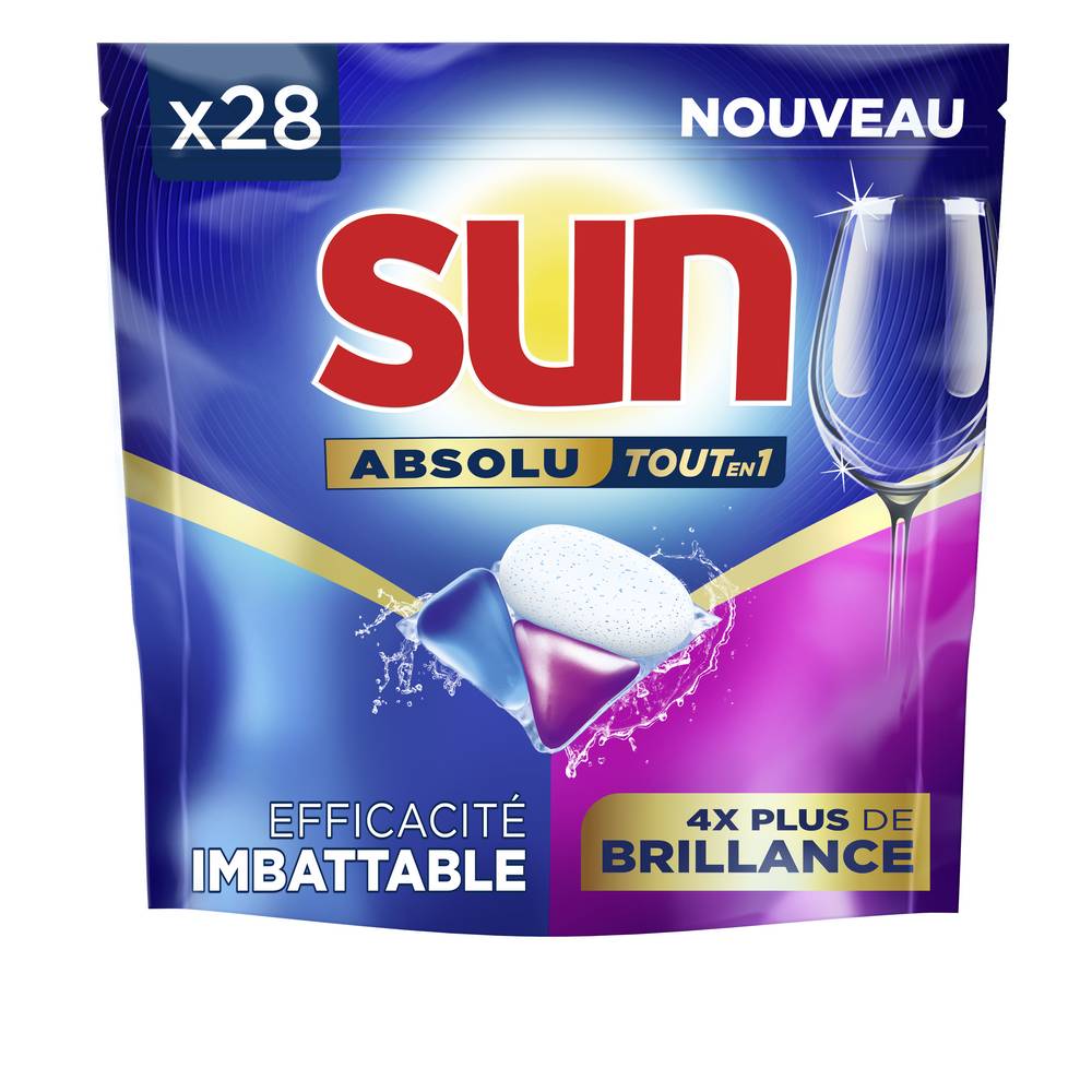 Sun - Tablettes lave vaisselle absolu tout en 1