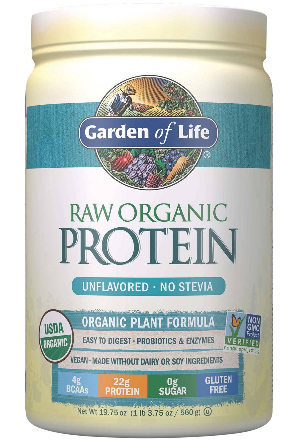 Garden of Life Raw Organic Plant Based Protein Powder (19.75 oz)