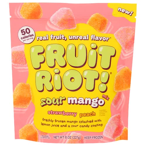 Fruit Riot Strawberry Peach Sour Mango Mix