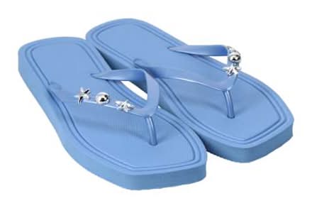 Juniors Charm Flip Flops 7/8 Blue
