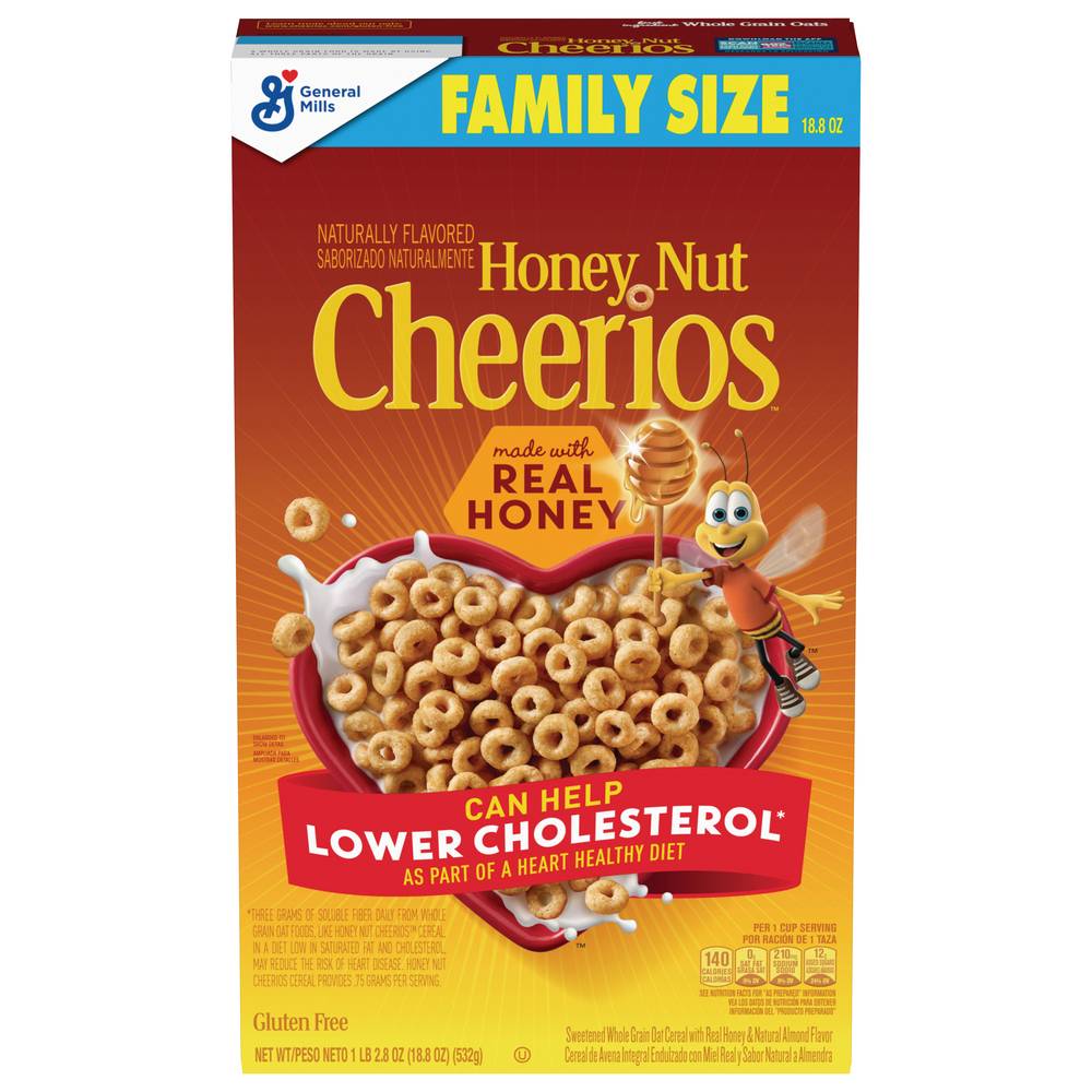 Cheerios Cereal, Honey Nut, Family Size (18.8 oz)