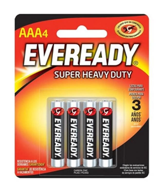 Eveready · Pila alcalina, AAA (4 un)
