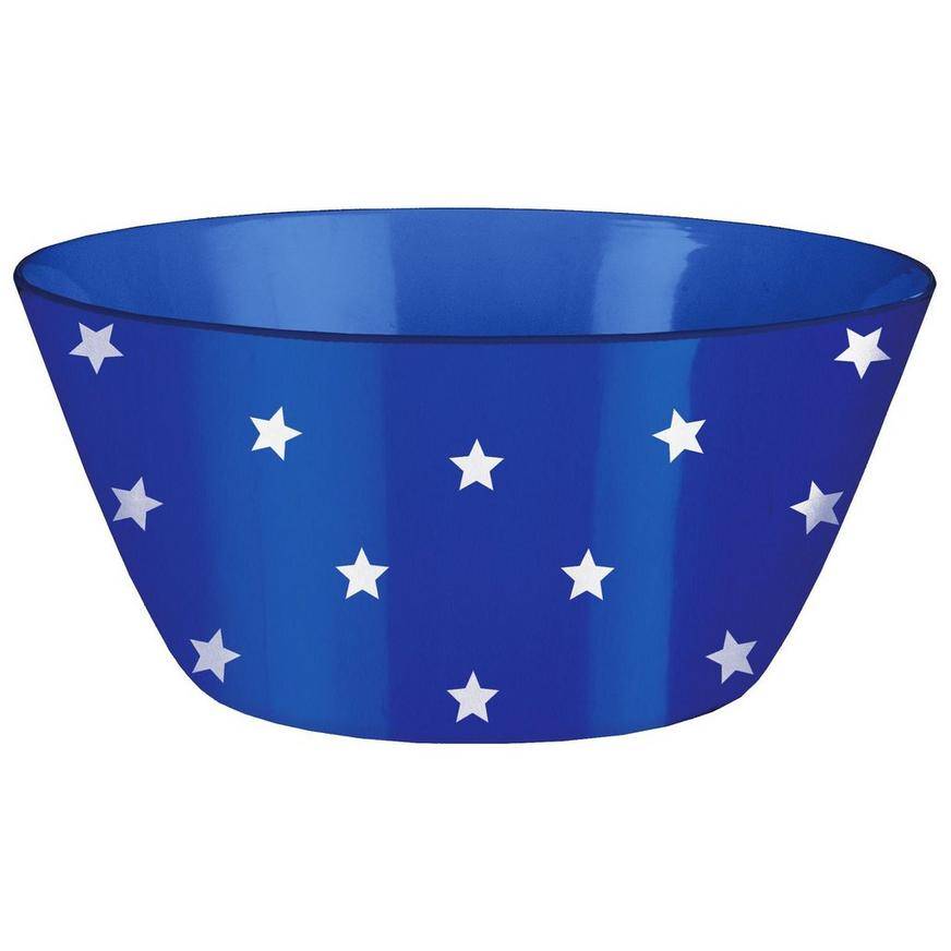 Patriotic Stars Melamine Salad Serving Bowl, 10in x 4in