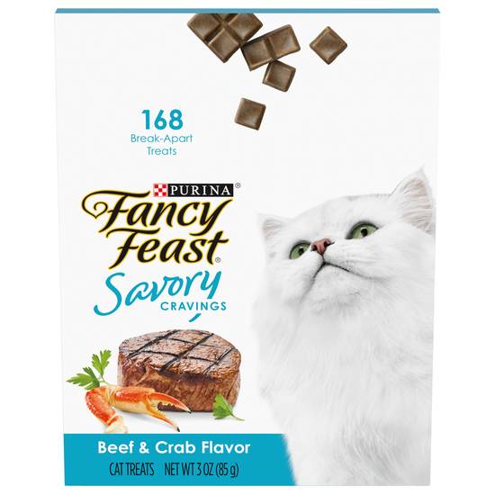 Fancy Feast Savory Cravings Beef & Crab Flavor Cat Treats, 168 ct