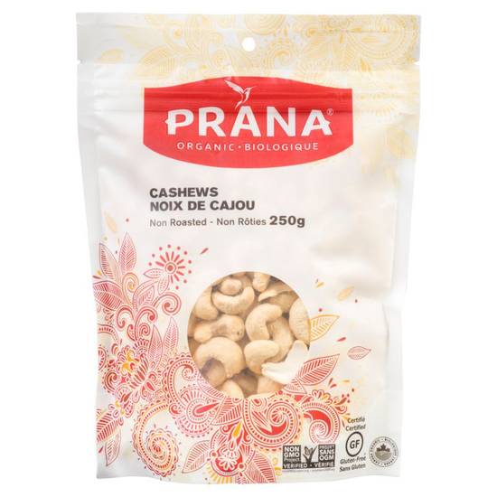 Prana Organic Non Roasted Cashews (250 g)