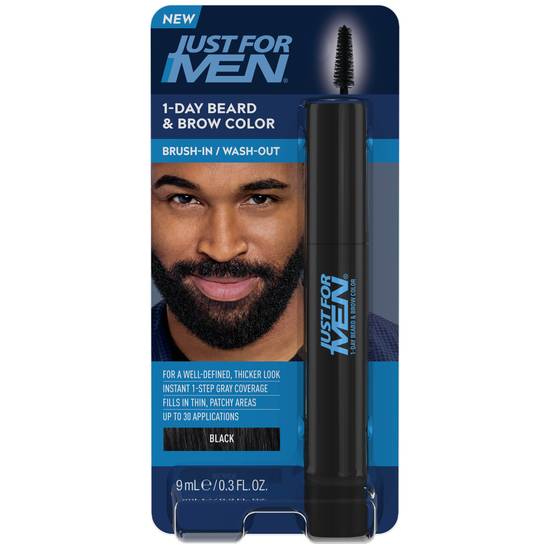 Just for Men 1-Day Beard & Brow Color - Black, 0.3 fl oz