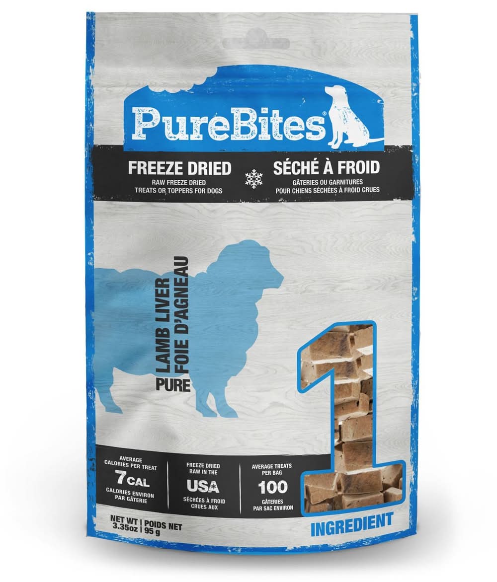 PureBites Lamb Liver Dog Treats, 3.35 oz