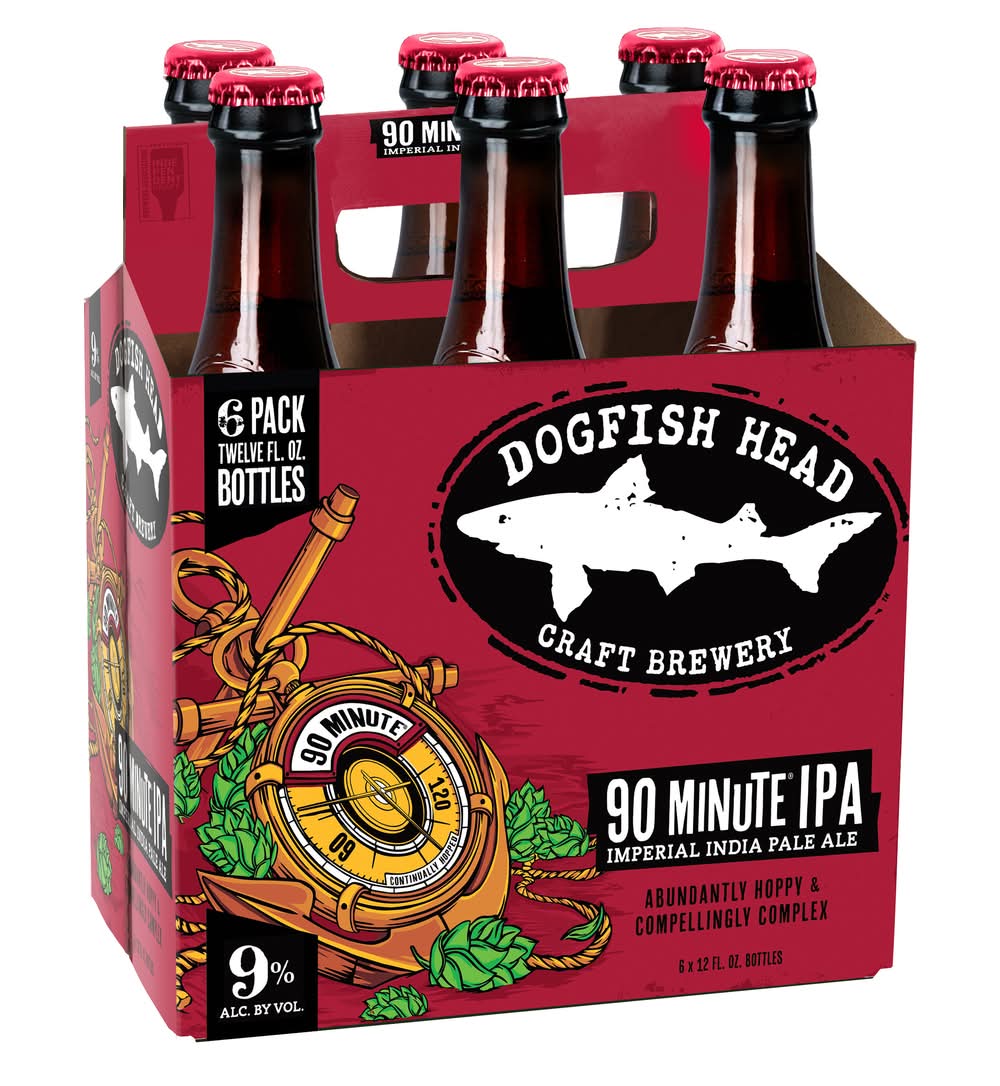Dogfish Head 90 Minute Imperial Ipa Beer (6 x 12 fl oz)