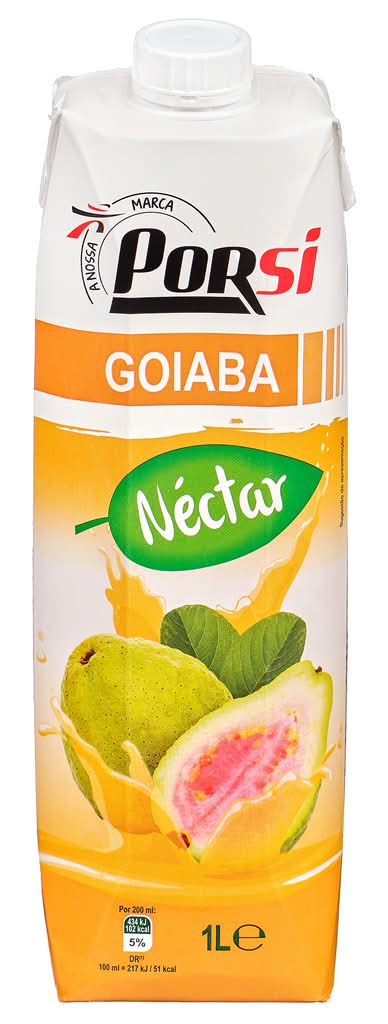 Porsi - Néctar de goiaba, prisma, embalagem de 1 l