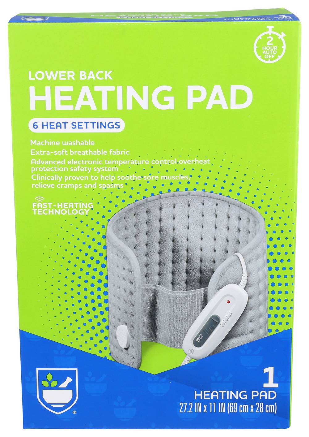 Rite Aid Lower Back Heating Pad (69 x 28 cm)