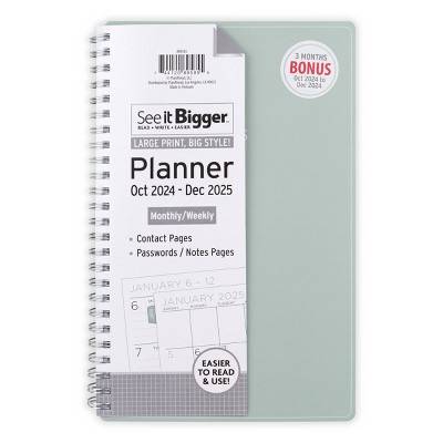 PlanAhead Oct 2024-dec 25 Weekly/Monthly Planner, 8.5"x5.5"