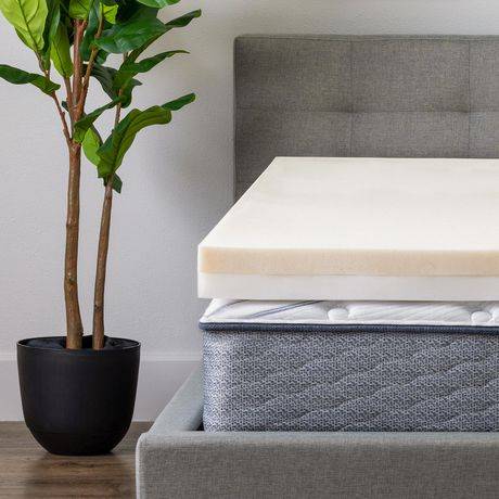 Sertapedic Memory Foam Mattress Topper, Queen, Cooling Coppergel, 4 Inch, Off White