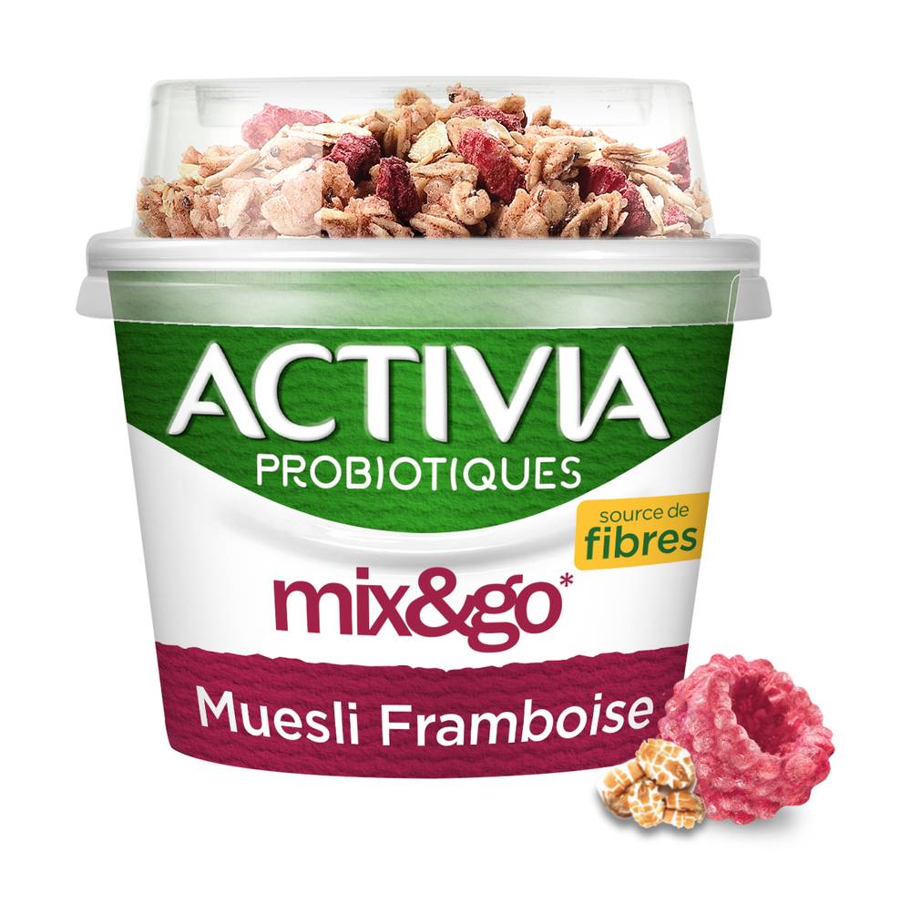Activia - Yaourt, muesli - framboise (170g)