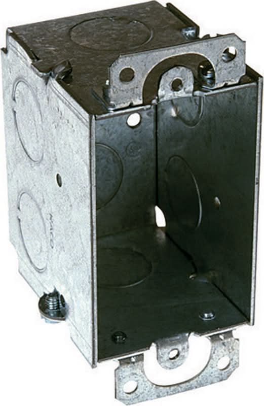Raco New Work 12-1/2 Cu In Rectangle Steel 1 Gang Switch Box Gray