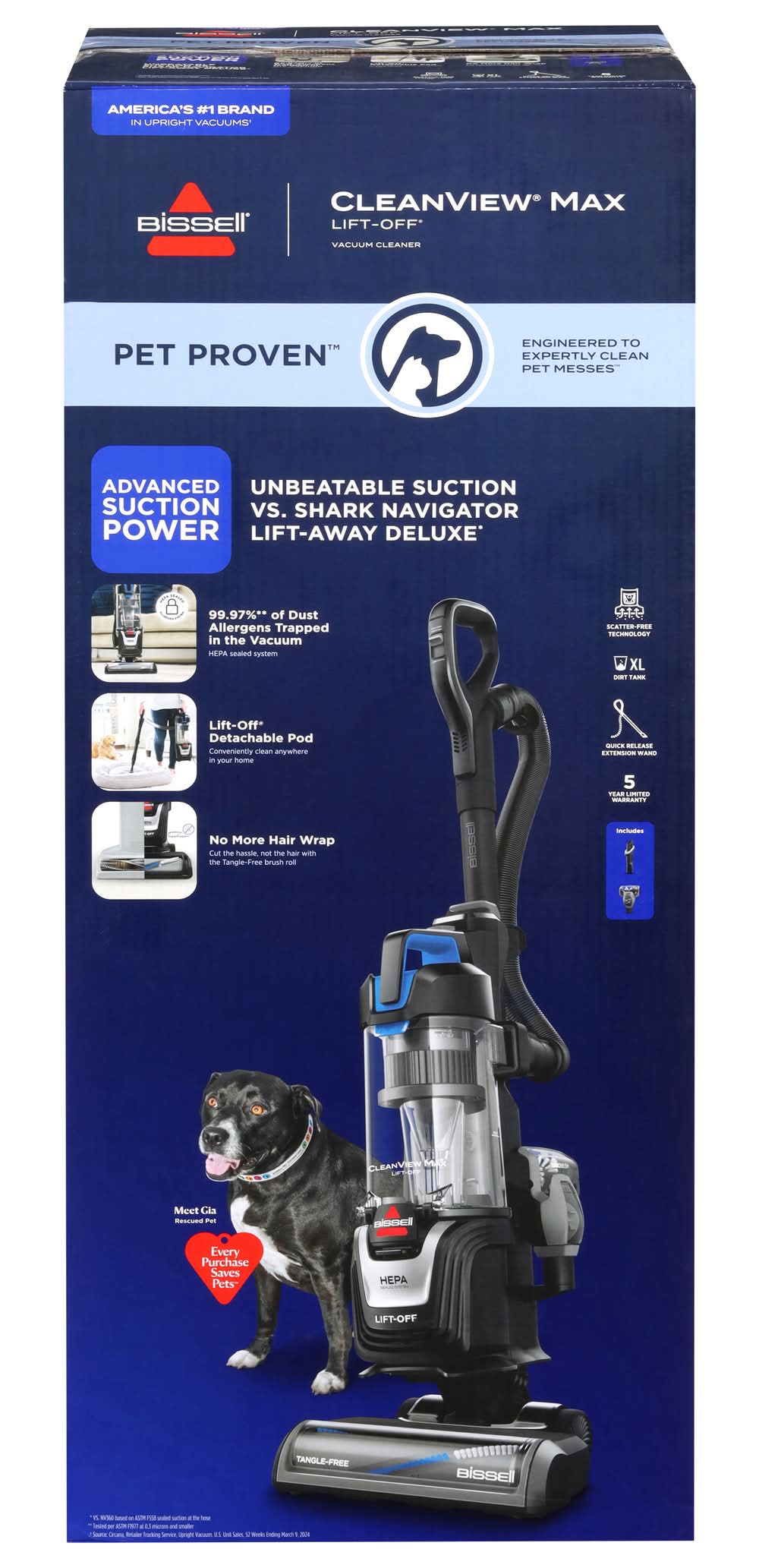 Bissell Cleanview Max Pet Proven Lift-Off Vacuum Cleaner