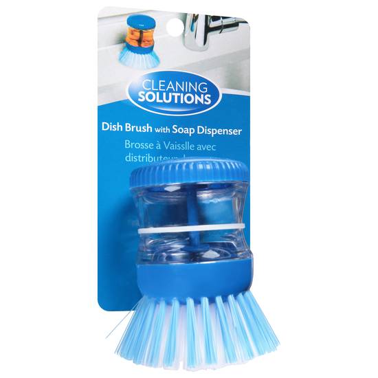 Cleaning Solutions Dish Brush With Soap Dispenser