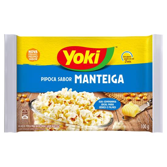 Yoki pipoca para micro-ondas sabor manteiga (100 g)
