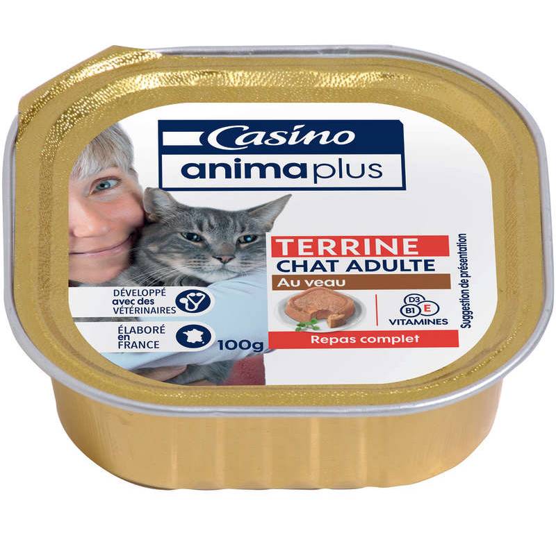 Casino Anima Plus Terrine pour Chat Adulte Veau 100g