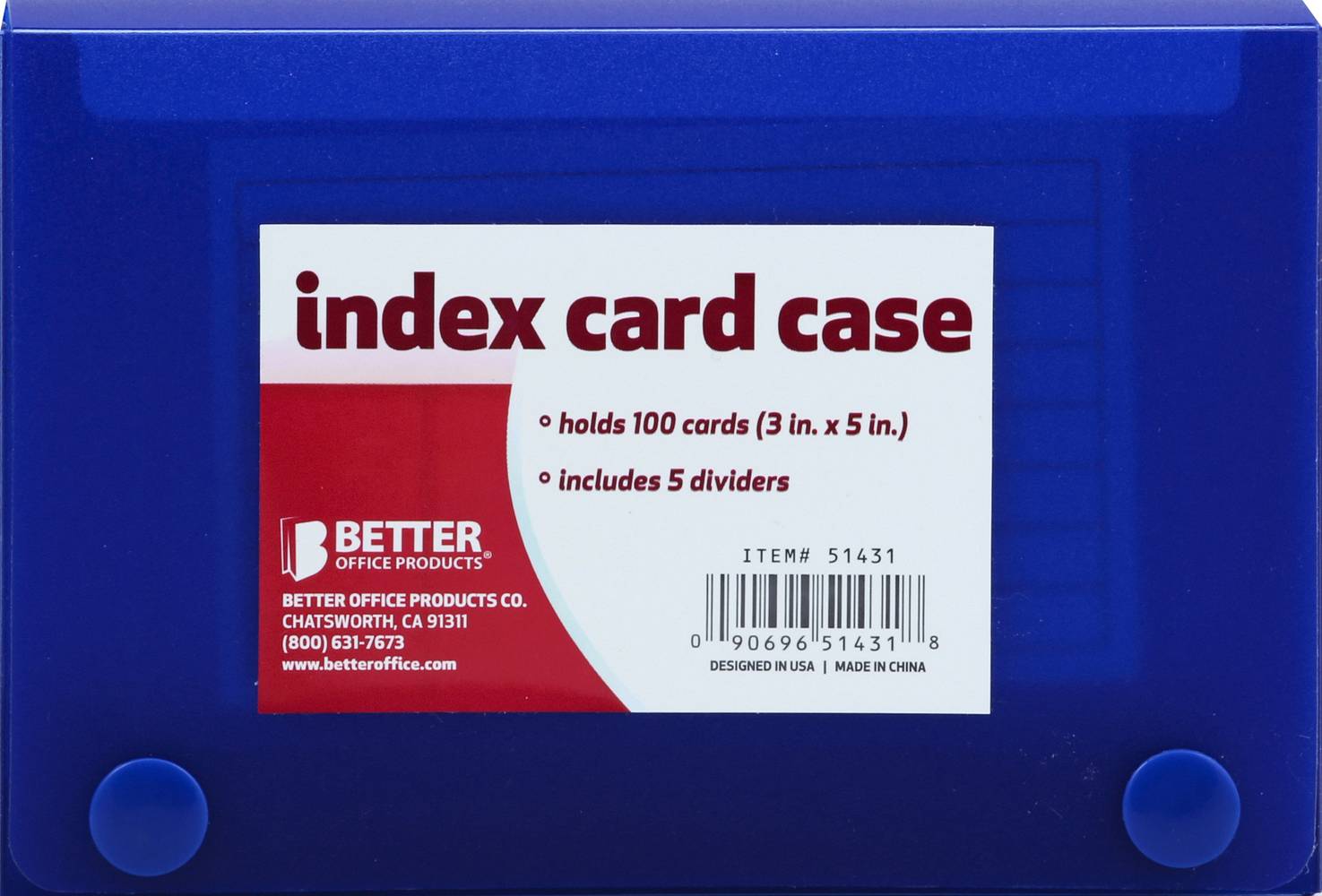 Better Office Products Index Card Case (180 ct)