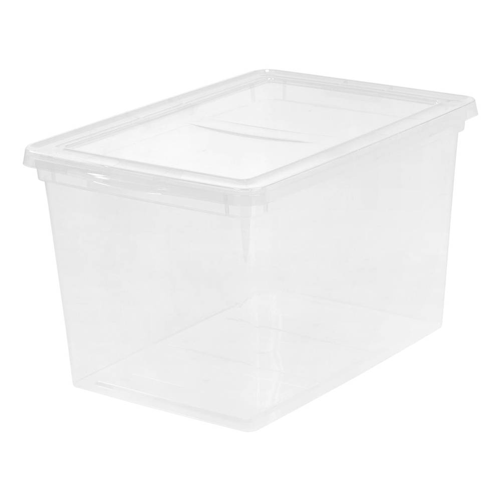 Project Source Medium 17-Gallons (68-Quart) Clear Tote with Standard Snap Lid | 200007