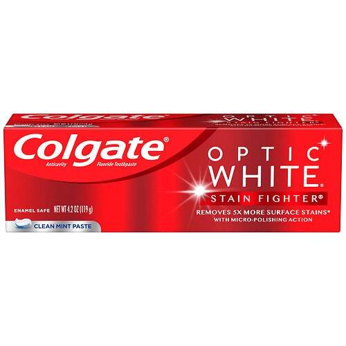 Colgate Stain Fighter Stain Removal Toothpaste, Clean Mint Clean Mint Paste - 4.2 oz
