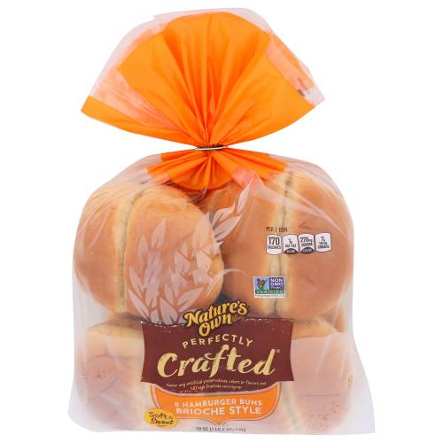 Nature's Own Perfectly Crafted Brioche Style Hamburger Buns 8 Pack