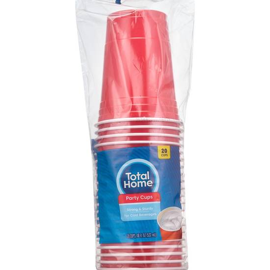 Total Home Party Cups, 16 oz, 20 ct