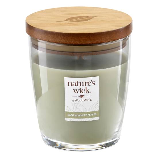 Nature's Wick Wood Wick Sage & White Pepper Candle