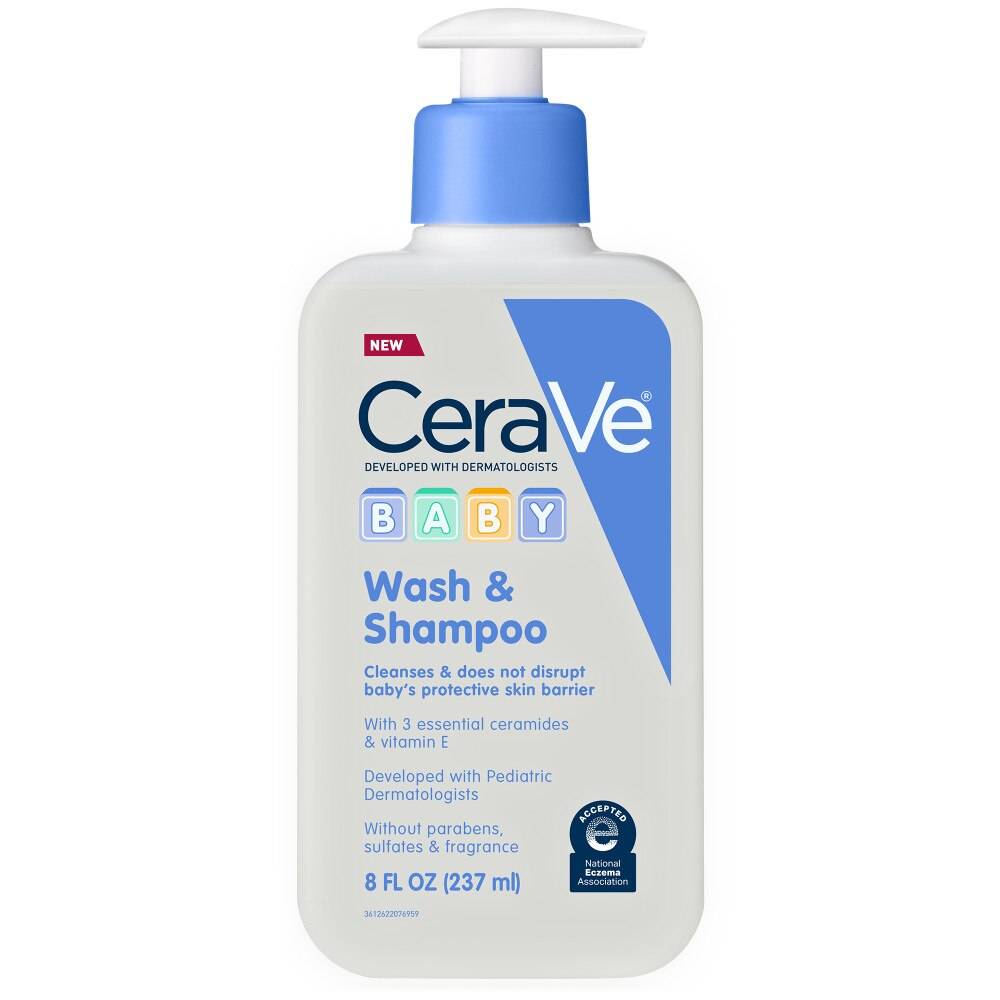 CeraVe Baby Wash and Shampoo, Gently Cleanses Baby's Skin