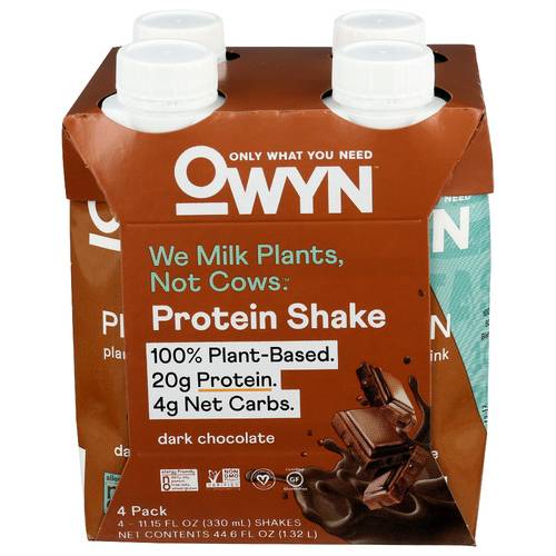 Only What You Need Dark Chocolate Protein Shakes 4 Pack Case
