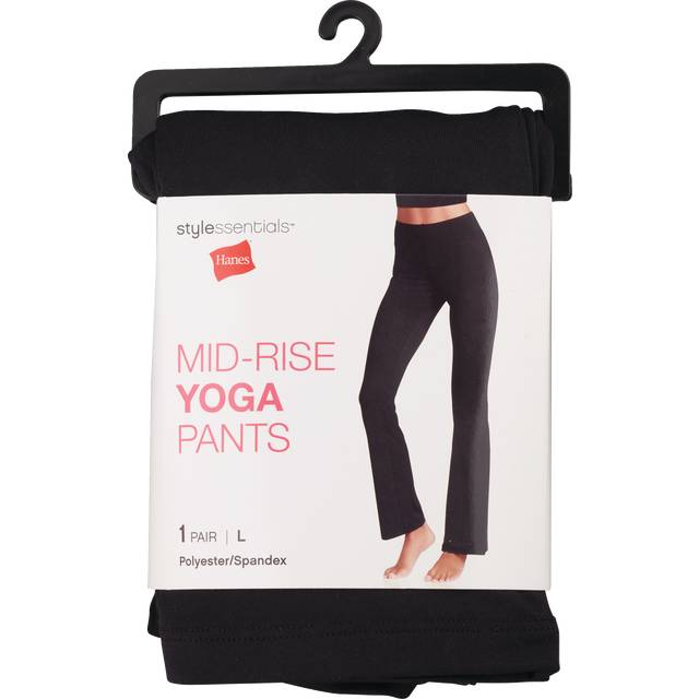 Hanes Stylesstentials Mid Rise Yoga Pants (large)