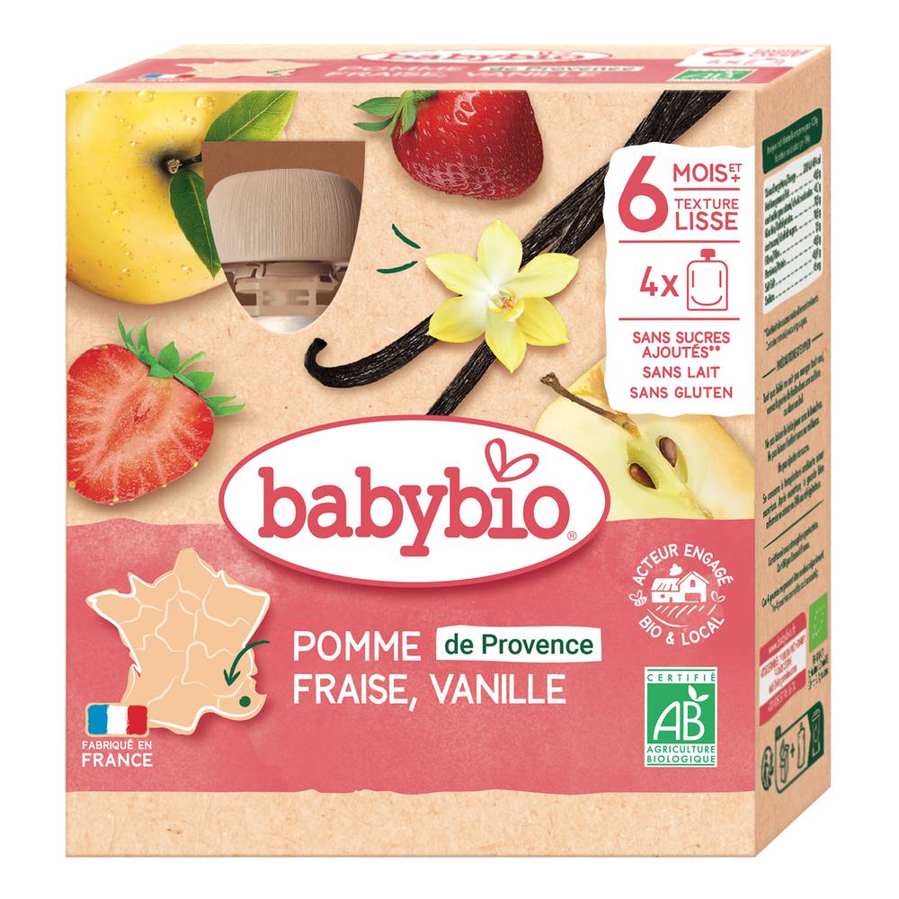 Babybio - Pomme de Provence fraise vanille bio