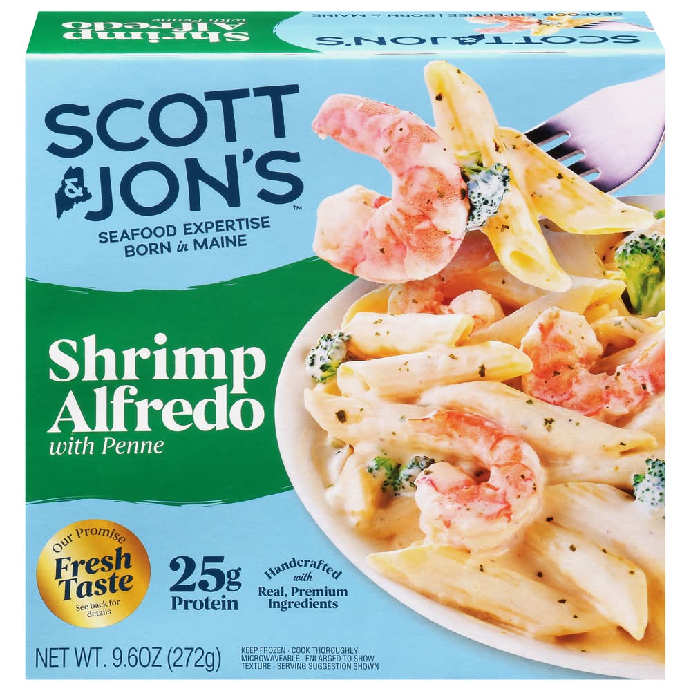 Scott & Jons Shrimp Alfredo With Penne Bowl (9.6 oz)