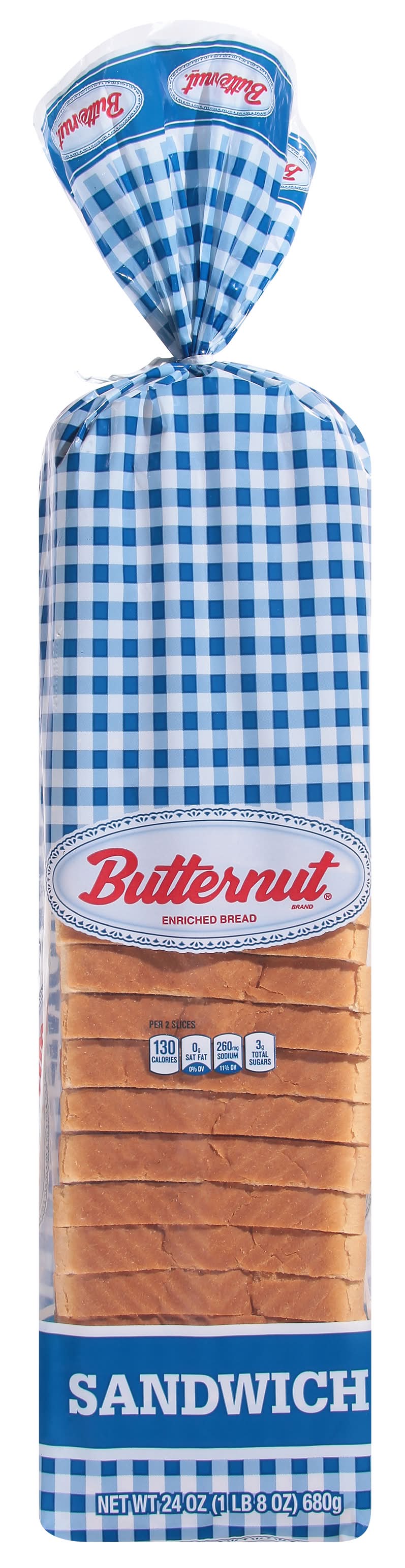 Butternut Sandwich Bread Enriched Bread, White (24 oz)