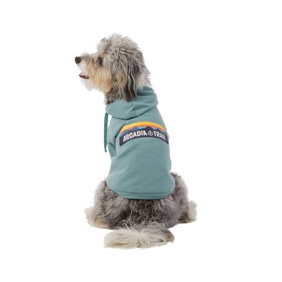 Arcadia Trail™ Life's Logo Dog Hoodie (Color: Green, Size: X Small)