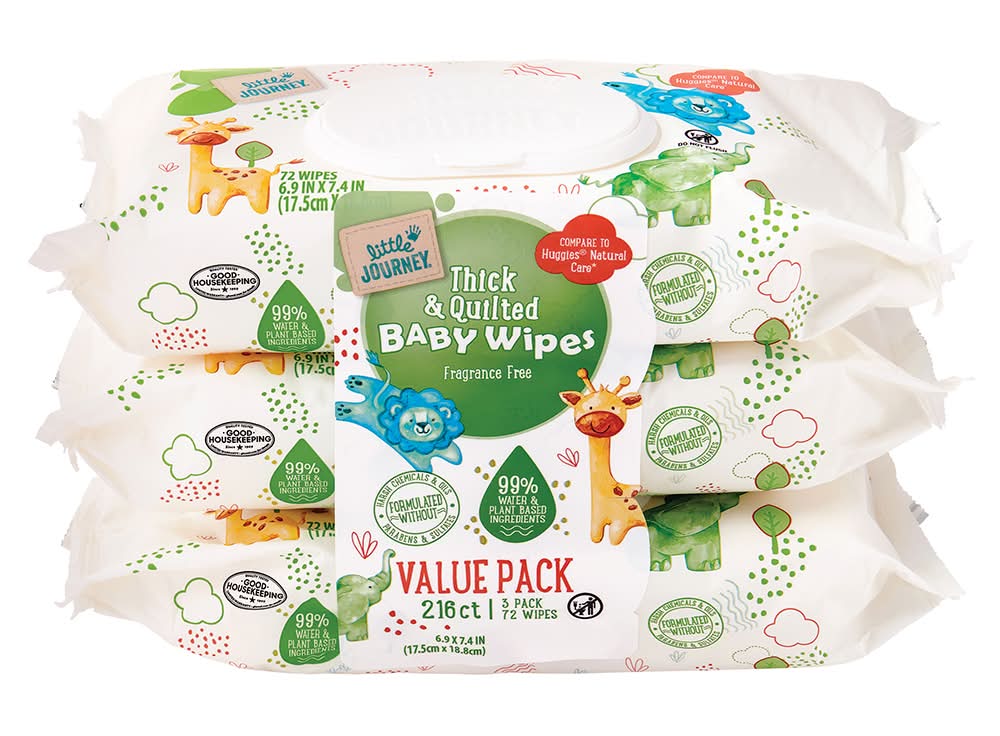 Little Journey Thick & Quilted Baby Wipes Bundle, 6.8×7.5 in (3 ct)