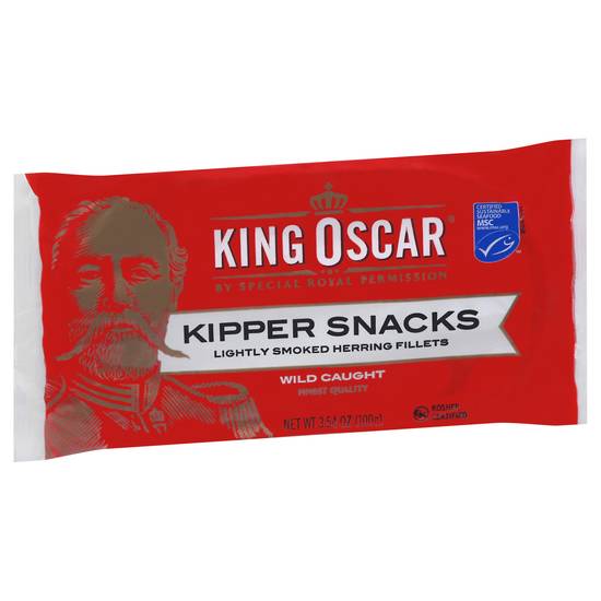 King Oscar Lightly Smoked Herring Fillets Wild Caught Kipper Snacks