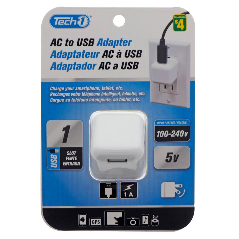 Adaptateur AC à USB 1AMP