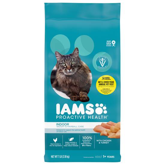 Iams Weight & Hairball Care Indoor Cat Food (7 lbs)