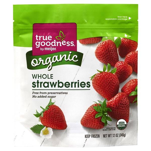 True Goodness Organic Frozen Strawberries (12 oz)