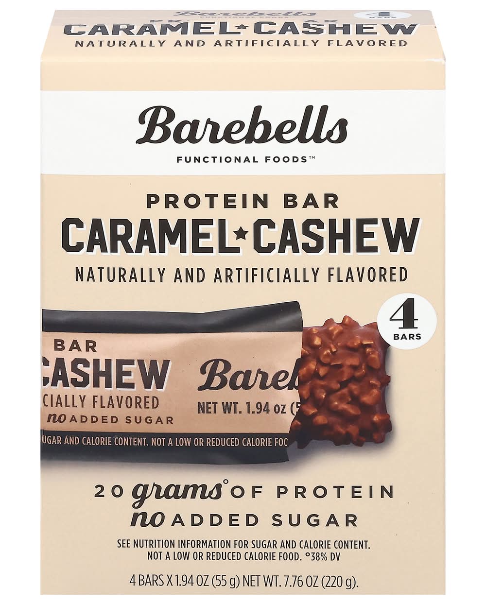 Barebells Protein Bars, Caramel-Cashew (1.94 oz, 4 ct)