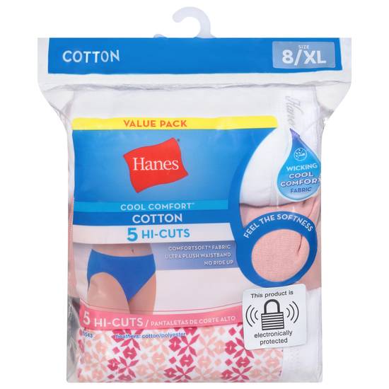 Hanes Cool Comfort Cotton Women's Hi-Cuts Size 8/xl